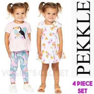 NEW! Pekkle Infant 4 Piece Set, Toucan Tropical- Sizes 12M, 18M & 24M Available